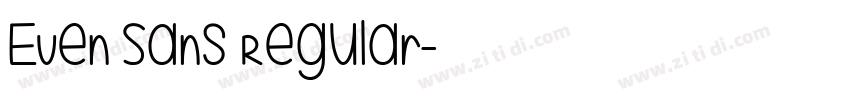 Even Sans Regular字体转换